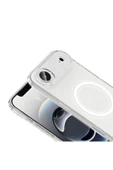 Apple iPhone 17 Air Kılıf M-safe Şarj Özellikli Şeffaf Kamera Çerçeveli Porto Kapak - 3