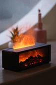 EXENAR Şömine Görünümlü Alev Efektli Hava Nemlendirici 3D Alev Aroma Difüzörü Aroma Terapi Buhar Makinesi thumbnail 1