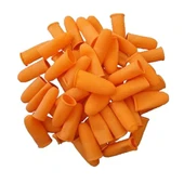 Lateks Parmaklık Eldiven Turuncu Ekstra Kalite (48 Adet) thumbnail 1