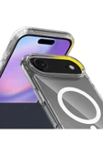 Apple iPhone 17 Air Kılıf Mgsafe Şarj Özellikli Şeffaf Sert PC Embos Kapak - 2
