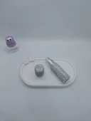 Parıldayan Elmas İşlemeli Mini Doldurulabilir Parfüm Şişesi 10 ML (Gümüş) - 4