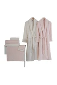 Nurpak Hazal Kısmi Kdf Bornoz Seti 8 Parça (KREM-PUDRA) - 2