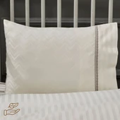 LaFiny- Elegant Zigzag Bebek Bambu Nevresim Takımı; ''nevresim, Çarşaf ve Yastık Kılıfı'' Taş - 5