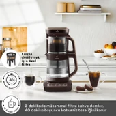 Karaca Çaysever Robotea Pro Connect 4 in 1 Konuşan Cam Çay Makinesi Walnut Brown - 8