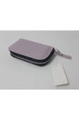 renkli çiçekler Kadın Cüzdan Kullanışlı Mor Renk Mini Kadın Cüzdanı 13x8 Cm thumbnail 2
