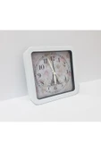 renkli çiçekler Masa Saat 15x15x4 CM Desenli Kare Masa Saati thumbnail 1