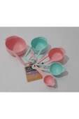 renkli çiçekler 5 Li Ölçü Kaşık Seti Ölçü Kaşığı thumbnail 4