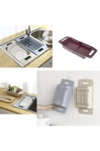 renkli çiçekler Ayarlanabilir Uzayıp Kısalabilen Plastik Lavabo Mutfak Süzgeci thumbnail 3