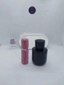 Parıldayan Elmas İşlemeli Mini Doldurulabilir Parfüm Şişesi 10 ML (Pembe) - 3