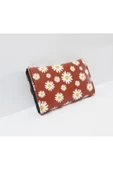 renkli çiçekler Kadın Cüzdan 14.5x9 CM Papatya Desenli  Kadın Cüzdanı thumbnail 5