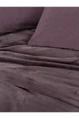 Cotton Box Velvet Çift Kişilik Nevresim Takımı Flossy Mürdüm thumbnail 3