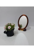 renkli çiçekler Ayna Ayaklı Oval Plastik Çerçeveli Ayna thumbnail 2