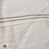 LaFiny- Elegant Zigzag Bebek Bambu Nevresim Takımı; ''nevresim, Çarşaf ve Yastık Kılıfı'' Taş - 4