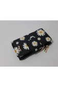 renkli çiçekler Kadın Cüzdan Kullanışlı Papatya Desenli Kadın Cüzdanı thumbnail 6