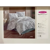 Çift Kişilik Ranforce Nevresim Takımı -Esinti Gri- - 1