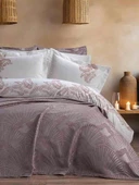 Bella HomeFirdevs 7 Parça Yatak Örtüsü Seti Gül Kurusu - 1