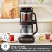 Karaca Çaysever Robotea Pro Connect 4 in 1 Konuşan Cam Çay Makinesi Walnut Brown - 4