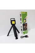 renkli çiçekler USB Mıknatıslı Tripotlu Anahtarlık ve Çalışma Feneri Kamp Feneri Çok Amaçlı Fener thumbnail 1