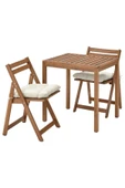 NÄMMARÖ Masa ve Sandalye Seti, Açık Kahverengi, Kuddarna Bej thumbnail 1