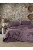 Cotton Box Velvet Çift Kişilik Nevresim Takımı Flossy Mürdüm thumbnail 2