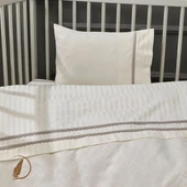 LaFiny- Elegant Zigzag Bebek Bambu Nevresim Takımı; ''nevresim, Çarşaf ve Yastık Kılıfı'' Taş - 3