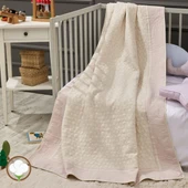 LaFiny- Honeycomb Bebek Battaniye %70 Bambu %30 Micro Kumaş 110CM x 150CM Pembe - 2