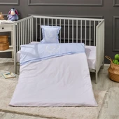 LaFiny- Lucky Colt Bebek Nevresim Takımı %100 Pamuk Nevresim, Çarşaf, 2xyastık Kılıfı Mavi - 1