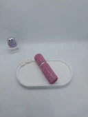 Parıldayan Elmas İşlemeli Mini Doldurulabilir Parfüm Şişesi 10 ML (Pembe) - 4