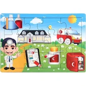 Ahşap Eğitici Puzzle 12 Parça thumbnail 1