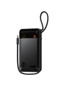 20000mAh 65W Hızlı Şarj Dijital göstergeli Type-C Kablolu/Girişli Askılı Powerbank Siyah thumbnail 5