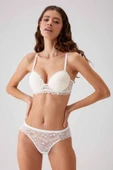 Pierre Cardin Kadın 4735 Milan Push Up sütyen Dolgulu Dantelli Iç Çamaşır Takımı - 1