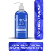 Omega Plus Bad Girl Açık Mavi Amonyaksız Renkli Saç Boyası 250ML thumbnail 1
