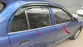 Hyundai Accent Yumurta Kasa 1995-2000 Krom Cam Çıtası 4 Parça Paslanmaz Çelik thumbnail 2