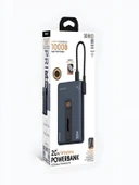 10000mAh 20W Hızlı Şarj Kablosuz Magsafe Powerbank Type-C Kablolu/Girişli Standlı Siyah - 3