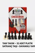 Satranç Dünyası 32 Parça Plastik Satranç Taşı Seti – Dayanıklı, 65 mm Şah Boyu, Tam Takım - 2