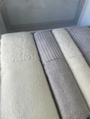 NURPAK %100 PAMUKLU HAMAM TAKIMI GRİ-KREM - 2