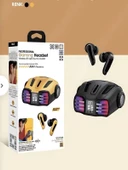 Kablosuz Bluetooth 5.4 Kulaklık 300mAh Batarya, RGB Işık, 10m Menzil Siyah thumbnail 5