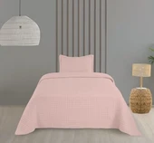 Bella Home Tek Kişilik Sonnia Yatak Örtüsü Seti - Pudra - 1