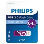 Philips Vivid Serisi 64GB USB 2.0 High Speed Flash Bellek (FM64FD05B/00) - 1