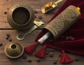 LUDIA Zamak Metal Antik Renk 3 lü Set Karabiber,Kahve,Çörek Otu El Değirmeni Öğütücü Grinder - 3