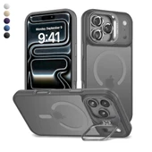 iPhone 17 Pro Kılıf Armor Seri Magsafe Uyumlu Stand Özellikli Kamera Lensli Kapak - 1