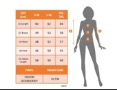 Lucky Life Kadın Uzun Kollu V Yakalı Içi Süprem Desenli Dışı Viskon Bluz thumbnail 4