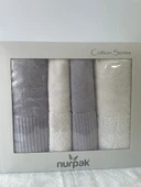 NURPAK %100 PAMUKLU HAMAM TAKIMI GRİ-KREM - 1