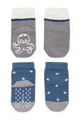 NessiWorld Hayvan Figürlü Kaymaz Erkek Soket Çorap 2'Li BS10119 İndigo thumbnail 2
