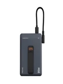 5000mAh 20W Hızlı Şarj Kablosuz Magsafe Powerbank Type-C Kablolu/Girişli Standlı Siyah thumbnail 6