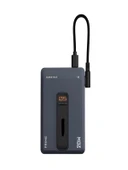 5000mAh 20W Hızlı Şarj Kablosuz Magsafe Powerbank Type-C Kablolu/Girişli Standlı Siyah - 1