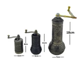 LUDIA Zamak Metal Kalay Renk 3 lü Set Karabiber,Kahve,Çörek Otu El Değirmeni Öğütücü Grinder - 7