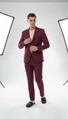Erkek Tek Düğme Slim Fit Takım Elbise - Şık Ofis ve Davet Kombini thumbnail 6