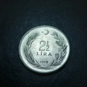 Escoines Koleksiyon 3996368f41bc4d1209 1979 Akmonital 2½ Lira Çatlak Kalıp Nadir Çıkar çil para thumbnail 3