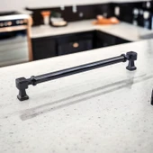 Mobilya Çekmece Mutfak Dolabı Dolap Kulpları Kulbu Kulpu Füme Metal Kulp 224 mm - 22.4 cm thumbnail 2